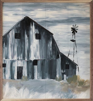 Blue Dusk Barn By Morgan Adams